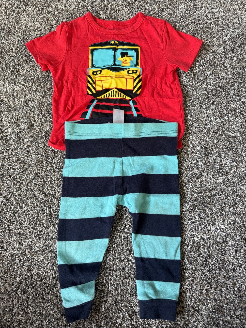 The Children's Place Red Train Graphic Short Sleeve Tee